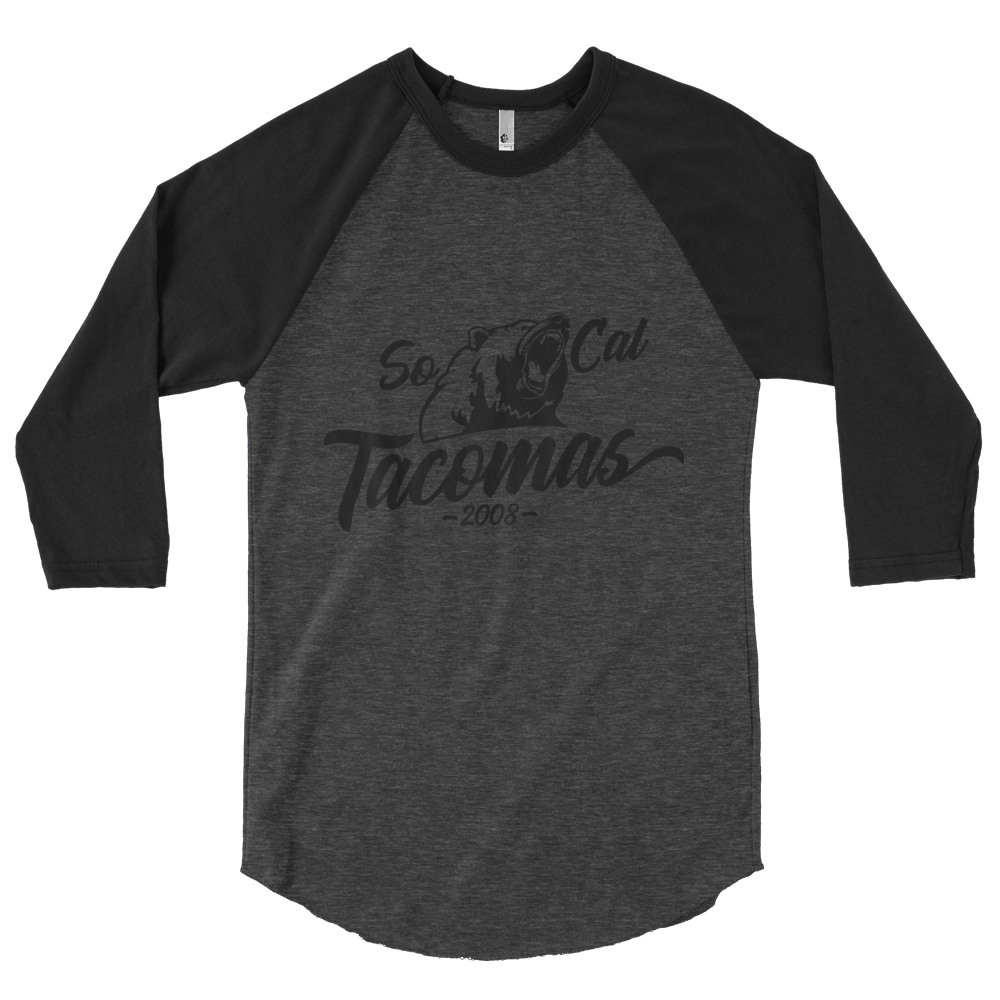 SCT Bear Black 3/4 sleeve raglan shirt