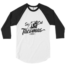 Load image into Gallery viewer, SCT Bear Black 3/4 sleeve raglan shirt
